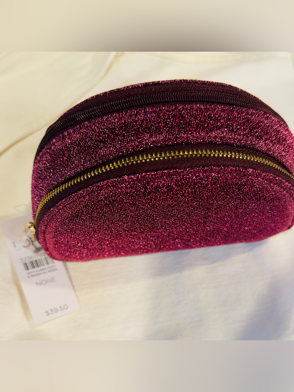 Glitter Clutch Bag - Pink Sparkle. Jewelry holder.
